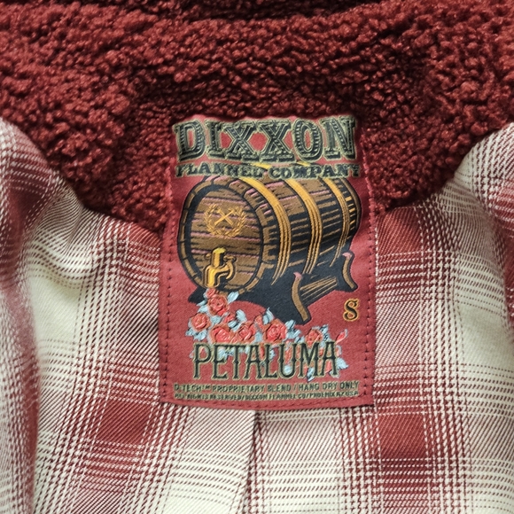 DIXXON Women's Petaluma Sherpa Jacket Oversized Small Button Down Red - Picture 12 of 14